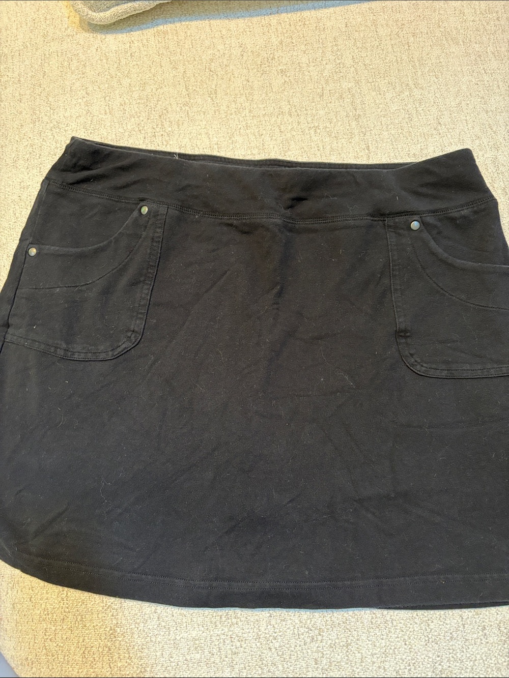 Black Women's Casual Pocket Skort - Stretch Knit